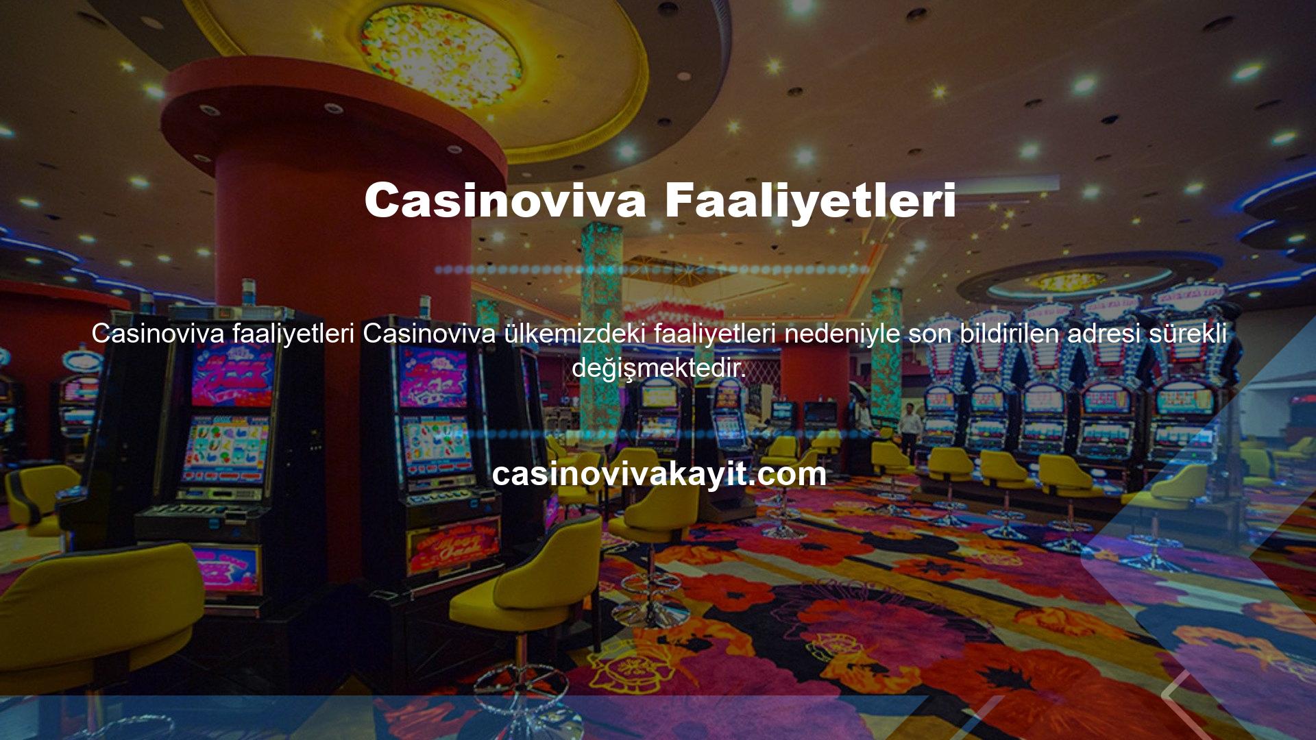 Casinoviva Faaliyetleri