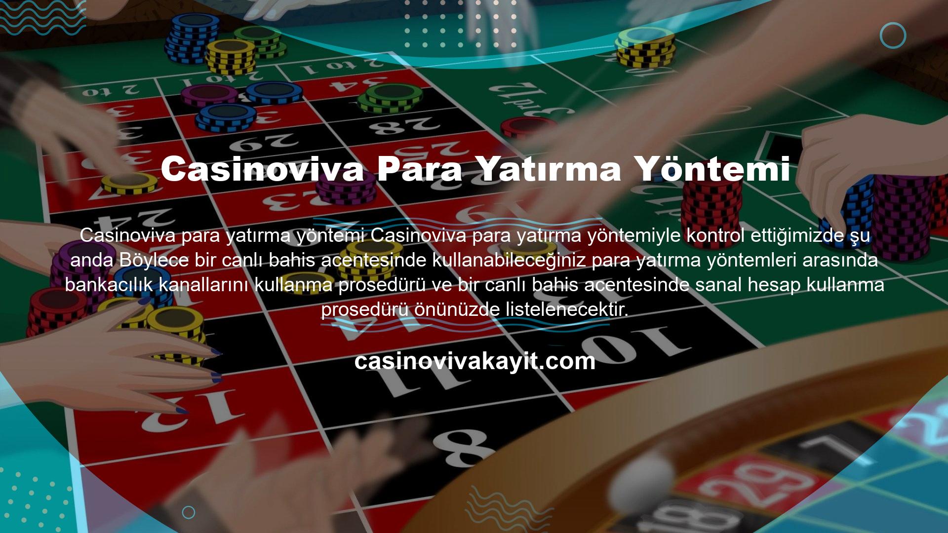 Casinoviva Para Yatırma Yöntemi