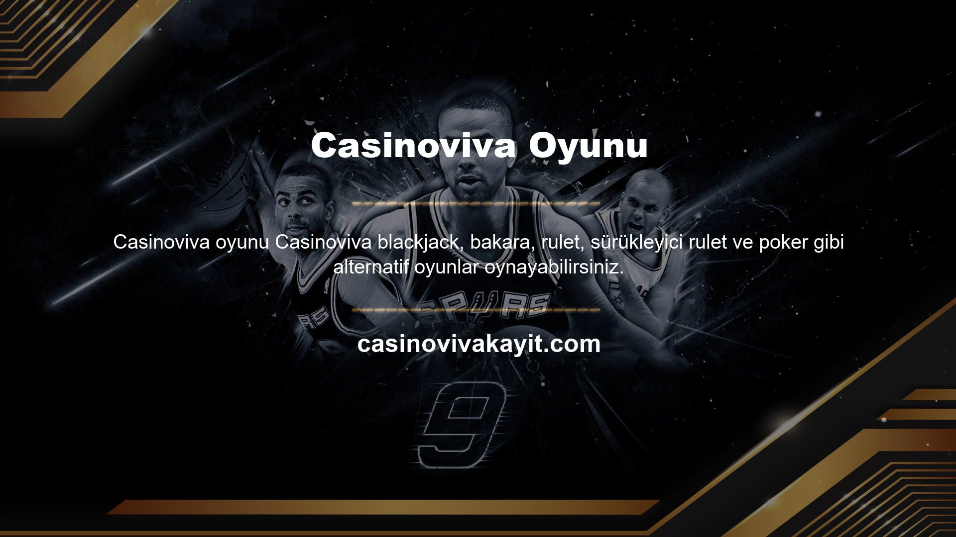 Casinoviva, spor ve casino kategorilerinde online bahis için kullanılan adreslerden farklı bir domain üzerinden yayın yapmaktadır
