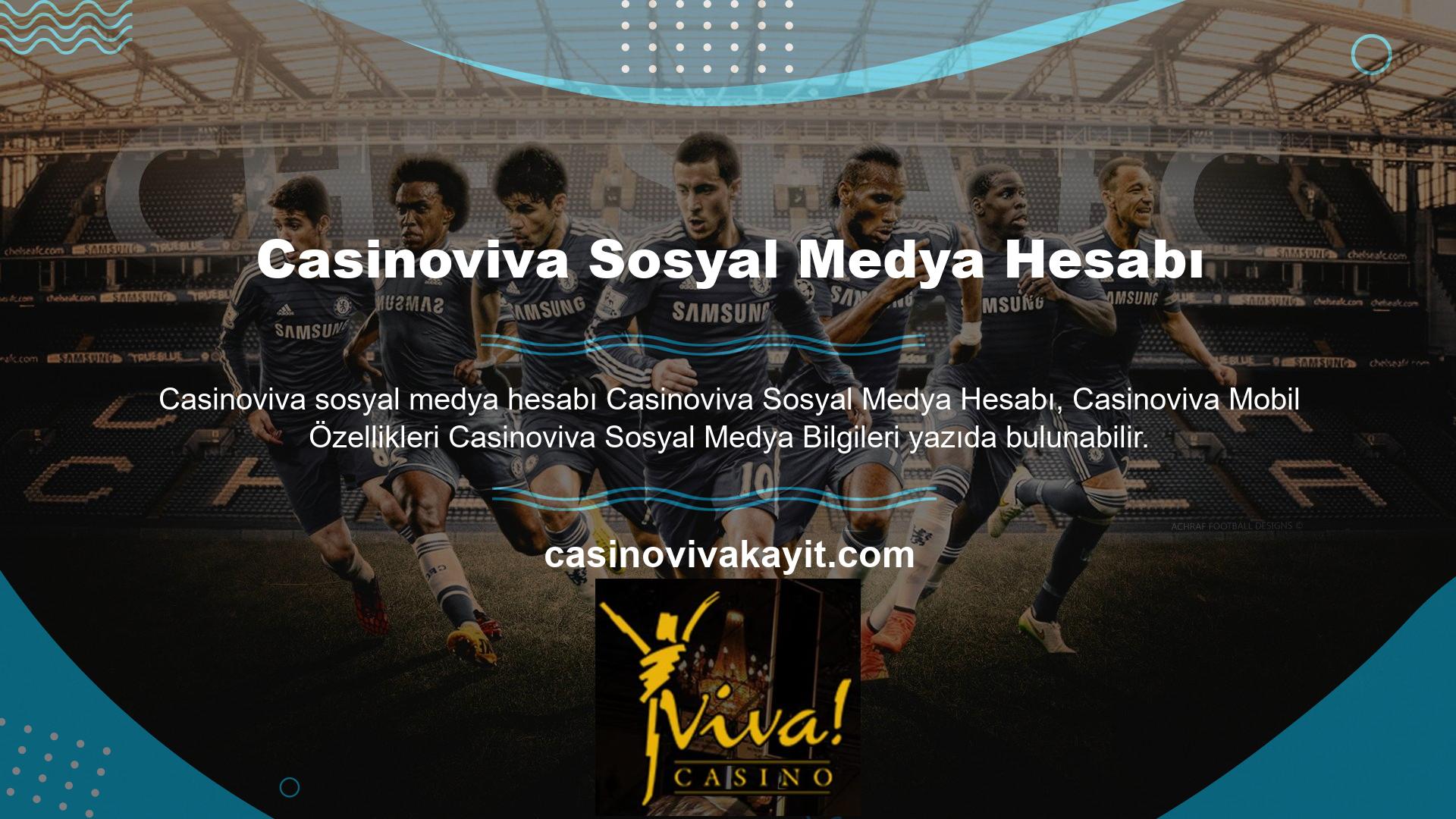 Casinoviva Sosyal Medya Hesapları Sosyal medya hesapları ile canlı casino sitesi