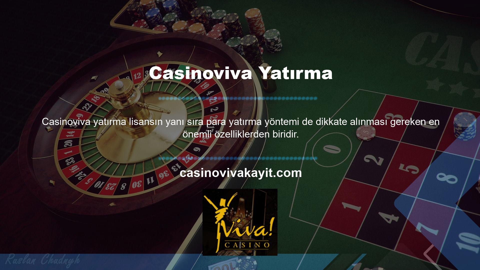 Casinoviva para yatırmak kolay ve güvenlidir